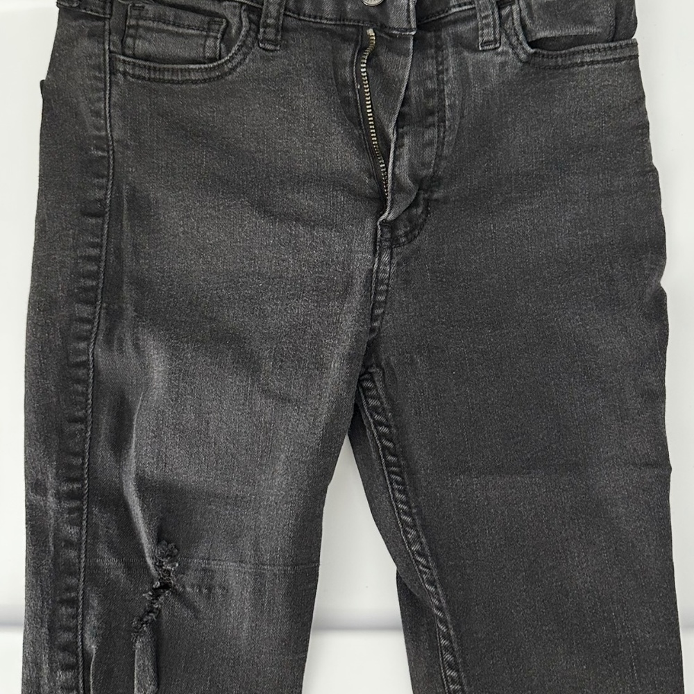 Hollister Juniors Size 1 Distressed Black Jeans Skinny Jeans Ripped Womens 25